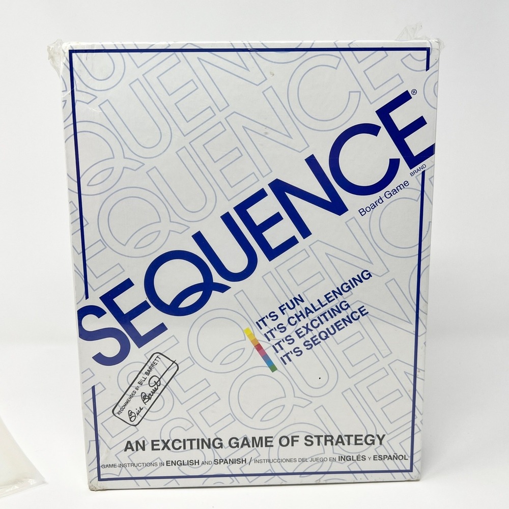 Sequence Board Game JAX LTD Vintage 1995 Factory‎ Sealed 2-12 Players Strategy